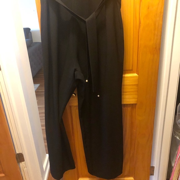 Karl Lagerfeld Blk Jumpsuit with Pearl trim sz16 - Picture 4 of 8